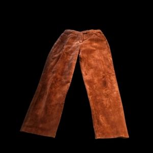 Suede leather trousers